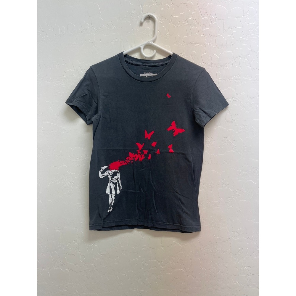 Threadless Flowers in the Attic Tee Jason Nelson L Girly 2005 USA Y2k Shirt VTG